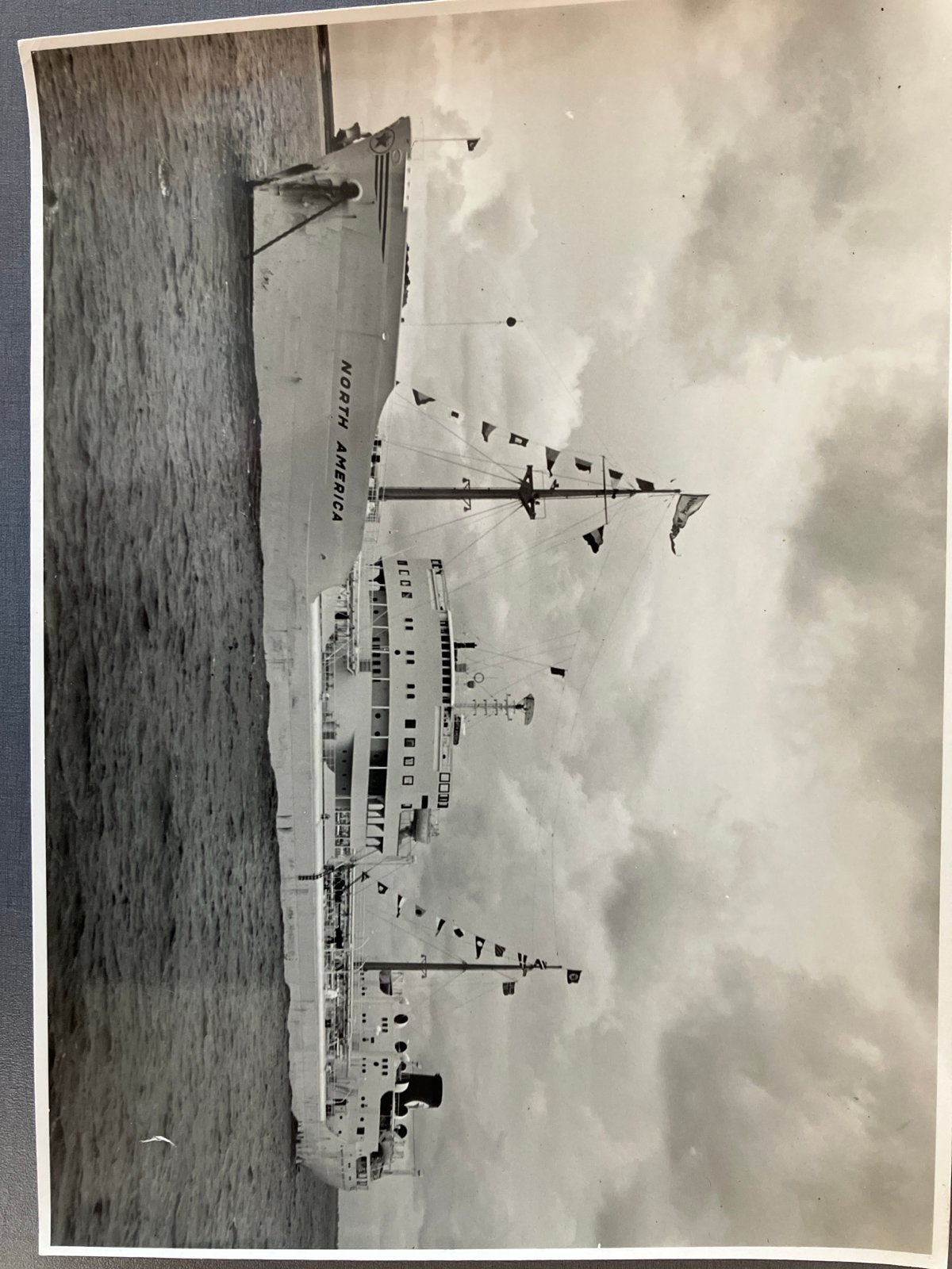 Grote Foto 18x24cm: Stoomschip North America, Verzenden, Gebruikt