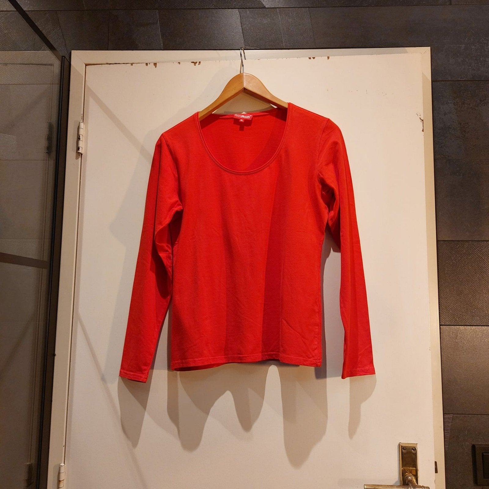 T-Shirt van het merk Anni Rolfi.  Maat XL., Maat 46/48 (XL) of groter, Nieuw, Lange mouw, Rood