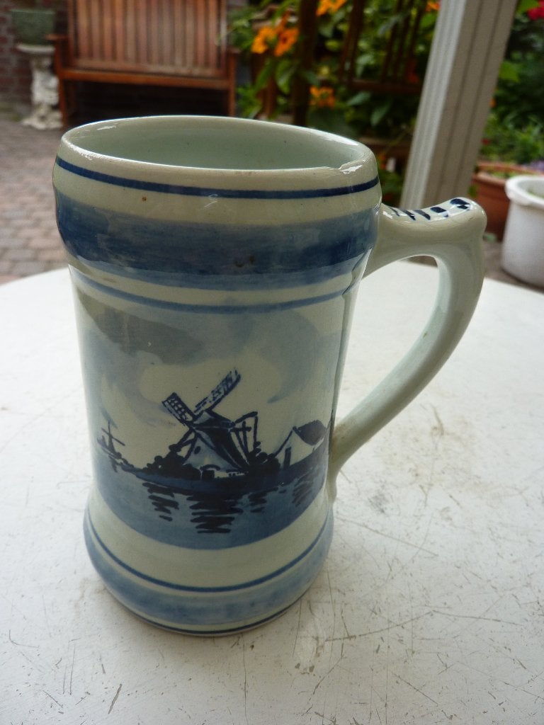 antiek delfts blauw kruik en bierpullen, Ophalen of Verzenden