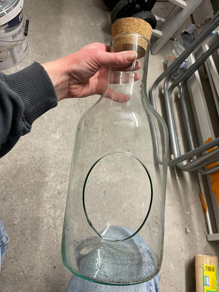 Glazen fles decoratief, Ophalen, Overige kleuren, Glas, Minder dan 50 cm