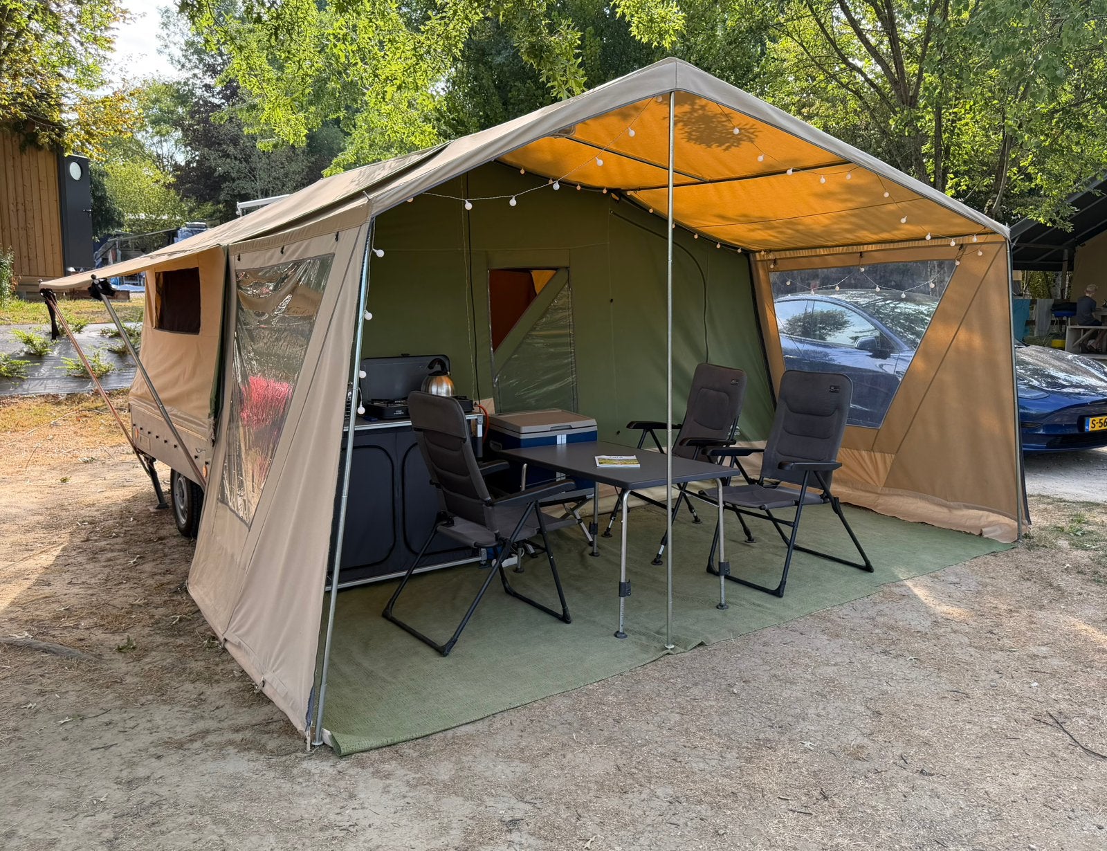 Cabanon Malawi - Zeer nette vouwwagen, direct vakantie-klaar, Caravans en Kamperen, Vouwwagens, Ophalen, Tot en met 3, Cabanon