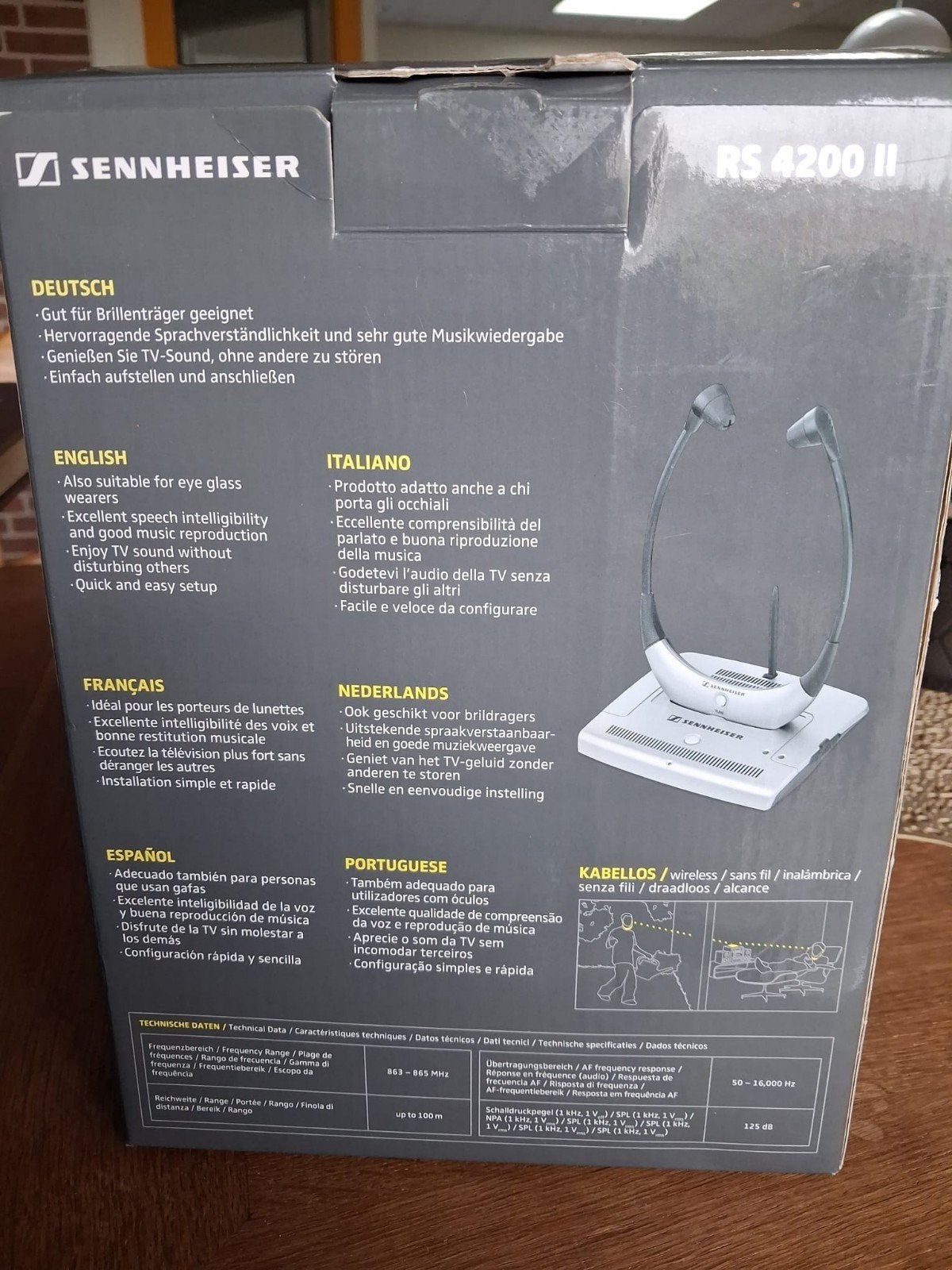 Sennheiser RS 4200 II RF Draadloos Stereo TV Hoorsysteem, Ophalen of Verzenden