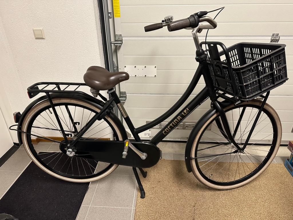 Cortina U4 transportfiets 28 inch 50 cm 3V matzwart, 26 inch of meer, Terugtraprem, Versnellingen, Ophalen of Verzenden