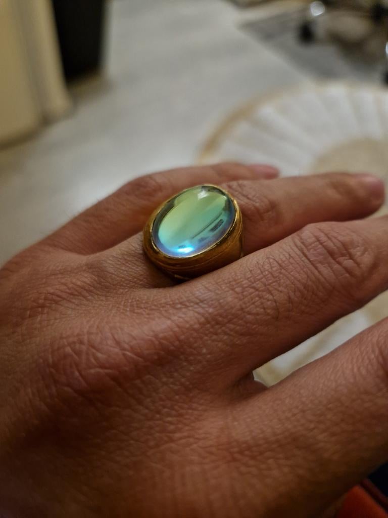 Fraaie ring met Kalimaya (opaal) steen, Sieraden, Tassen en Uiterlijk, Ringen, Verzenden, 19 tot 20, Dame, Zilver