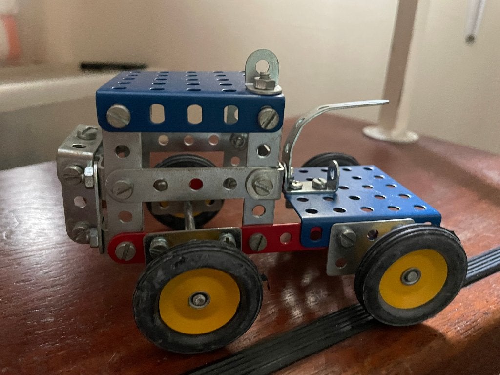Grote partij Merkur / Tsjechische Meccano metaal constructie, Ophalen of Verzenden, Zo goed als nieuw