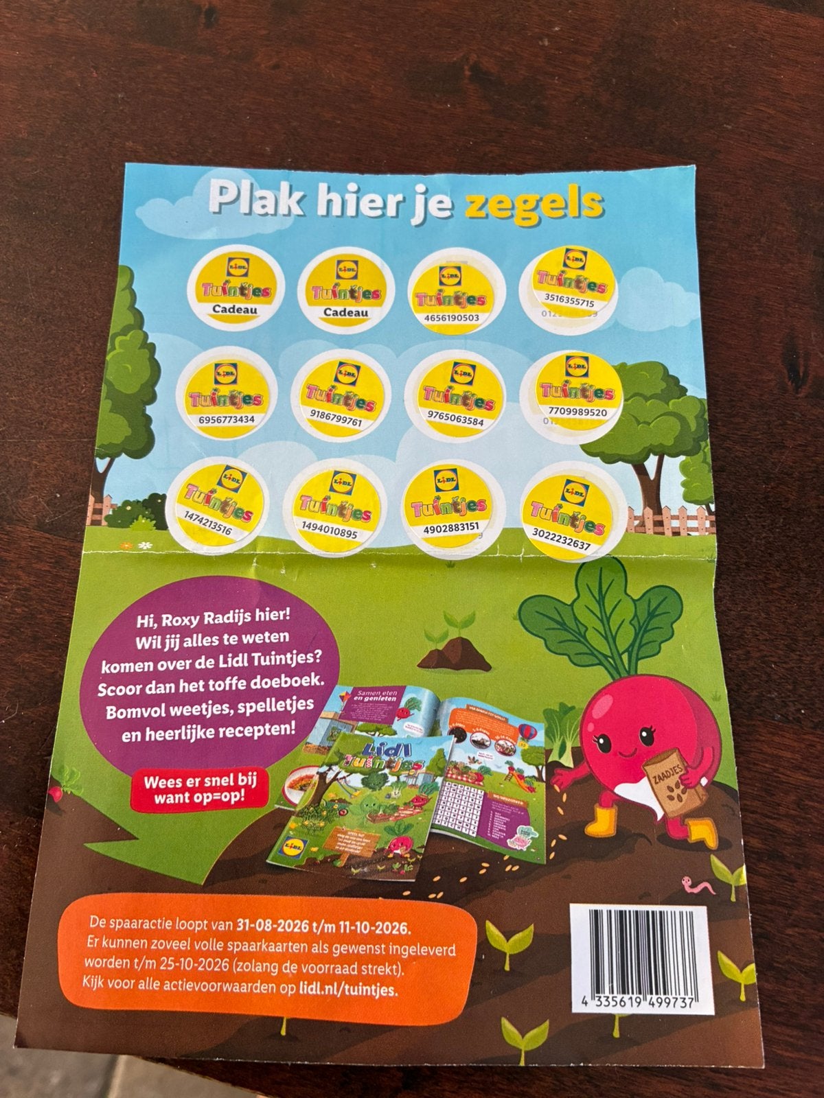 Volle kaart Lidl tuintjes zegels, Hobby en Vrije tijd, Ophalen of Verzenden, Winkel, Super of Benzinepomp, Volle spaarkaart