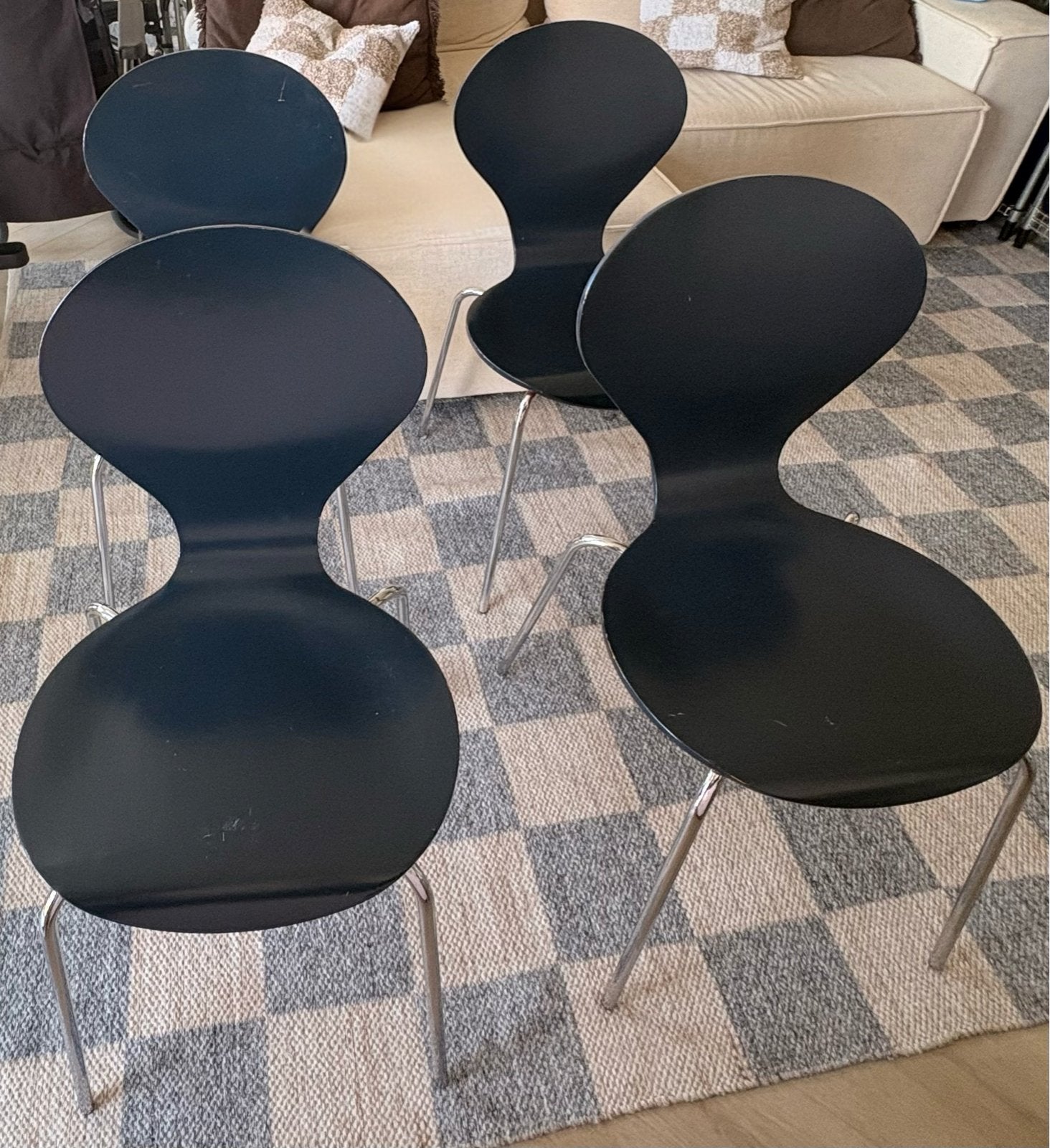 Set van 4 Danerka stoelen, Ophalen, Gebruikt, Blauw, Vier