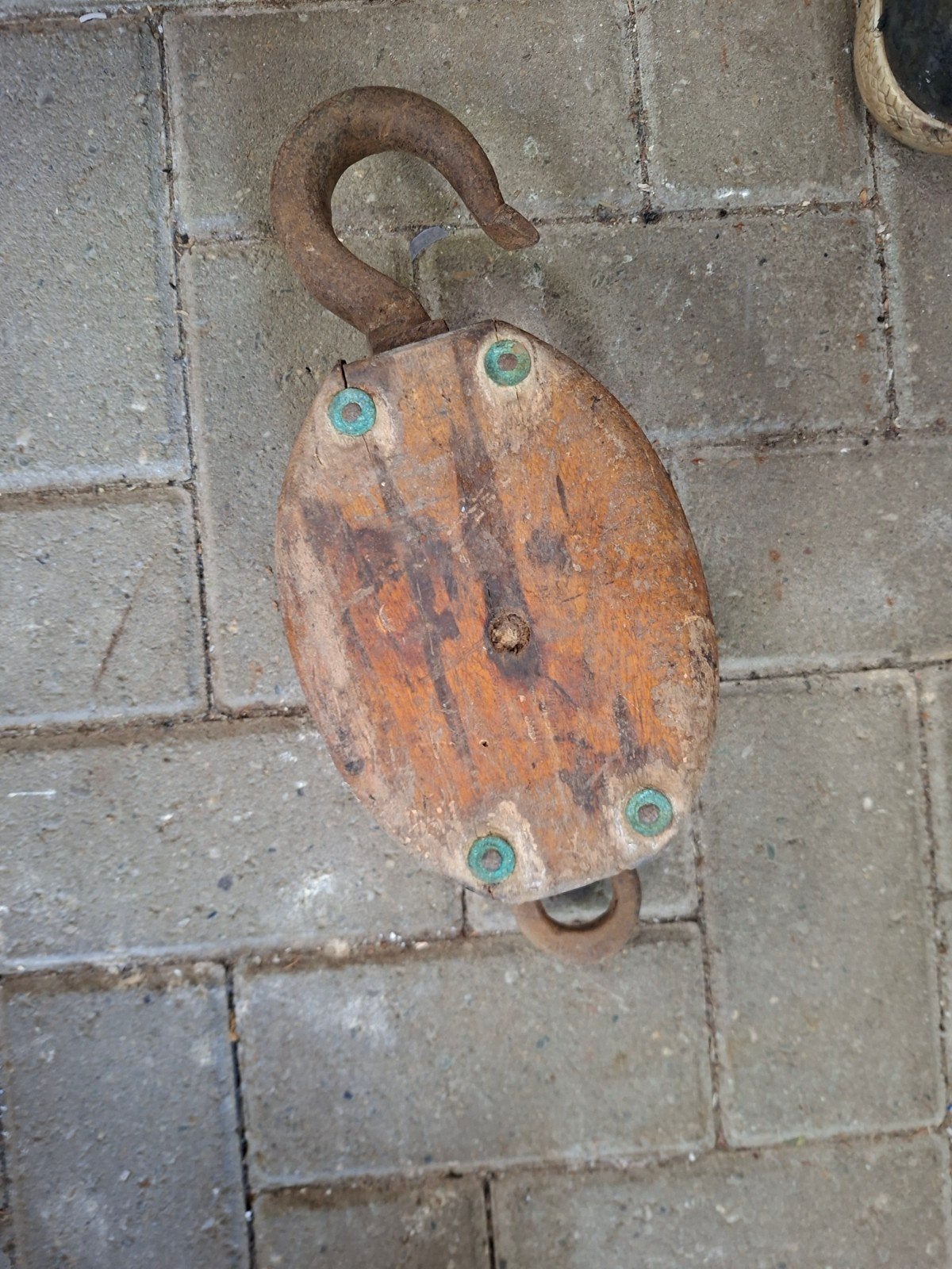 Katrol/Hijsblok hout 36x12 cm, Ophalen of Verzenden, X, X, X
