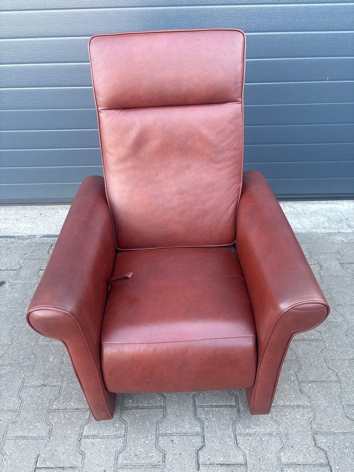 Luxe Leren Relaxfauteuil - Well Fair Eibert, Huis en Inrichting, Ophalen of Verzenden, Zo goed als nieuw, Leer, 75 tot 100 cm