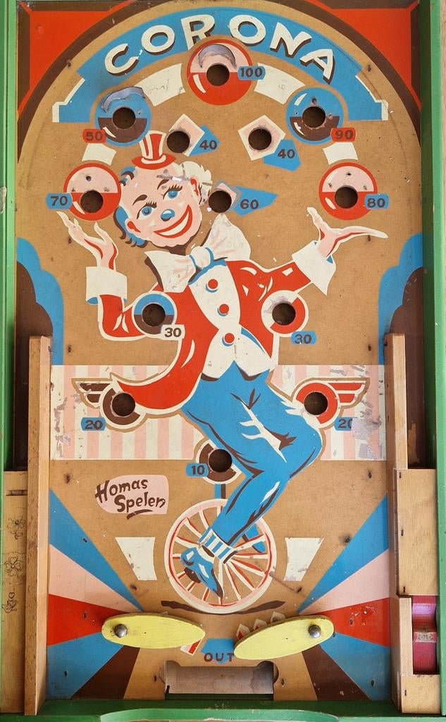 Vintage Knikkerspel 'Corona' van Homas Spelen, Ophalen of Verzenden, Gebruikt