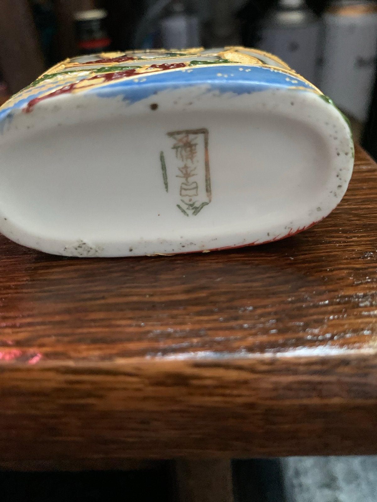 Antiek Japans Satsuma-stijl porseleinen vaasje, Ophalen of Verzenden