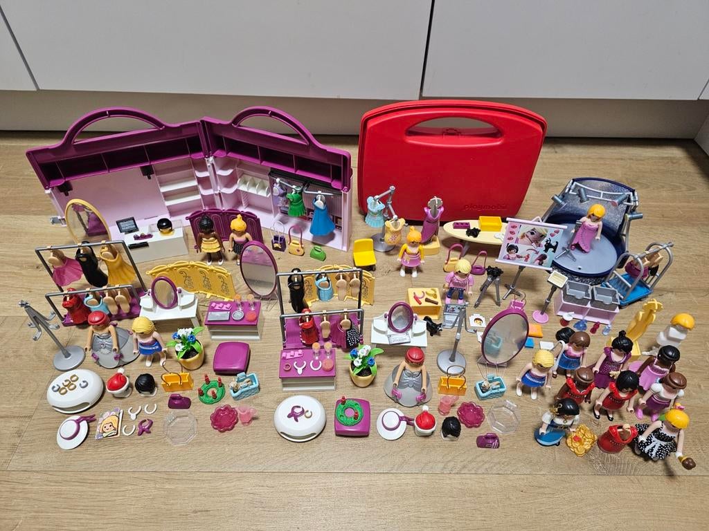 Playmobil grote mode fashion set (fashionshop, podium, meer), Ophalen of Verzenden, Zo goed als nieuw, Los playmobil