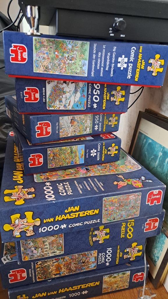 Te koop jan van haasteren puzzels, Ophalen, 500 t/m 1500 stukjes, Zo goed als nieuw