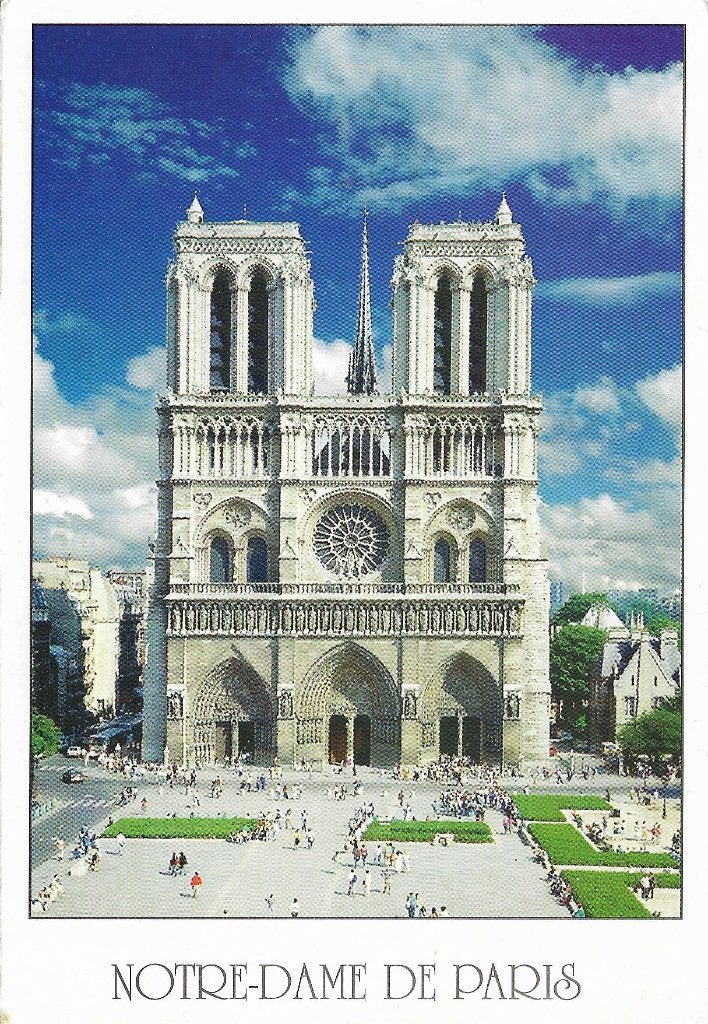 Ansichtkaart  	Parijs (Frankrijk)	Notre Dame kathedraal, Verzenden, 1980 tot heden, Gelopen, Frankrijk
