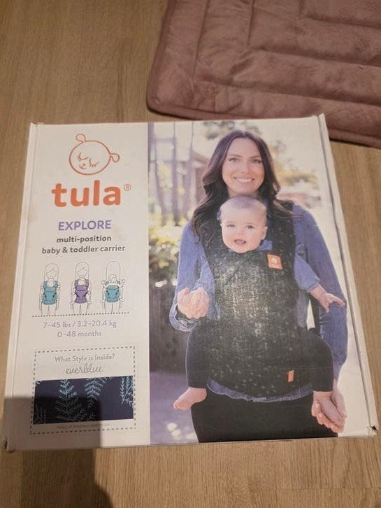 Tula Explore Draagzak - Everblue (3.2-20.4 kg), Kinderen en Baby's, Babydragers en Draagdoeken, Zo goed als nieuw, Draagzak, Buik, Rug of Zij