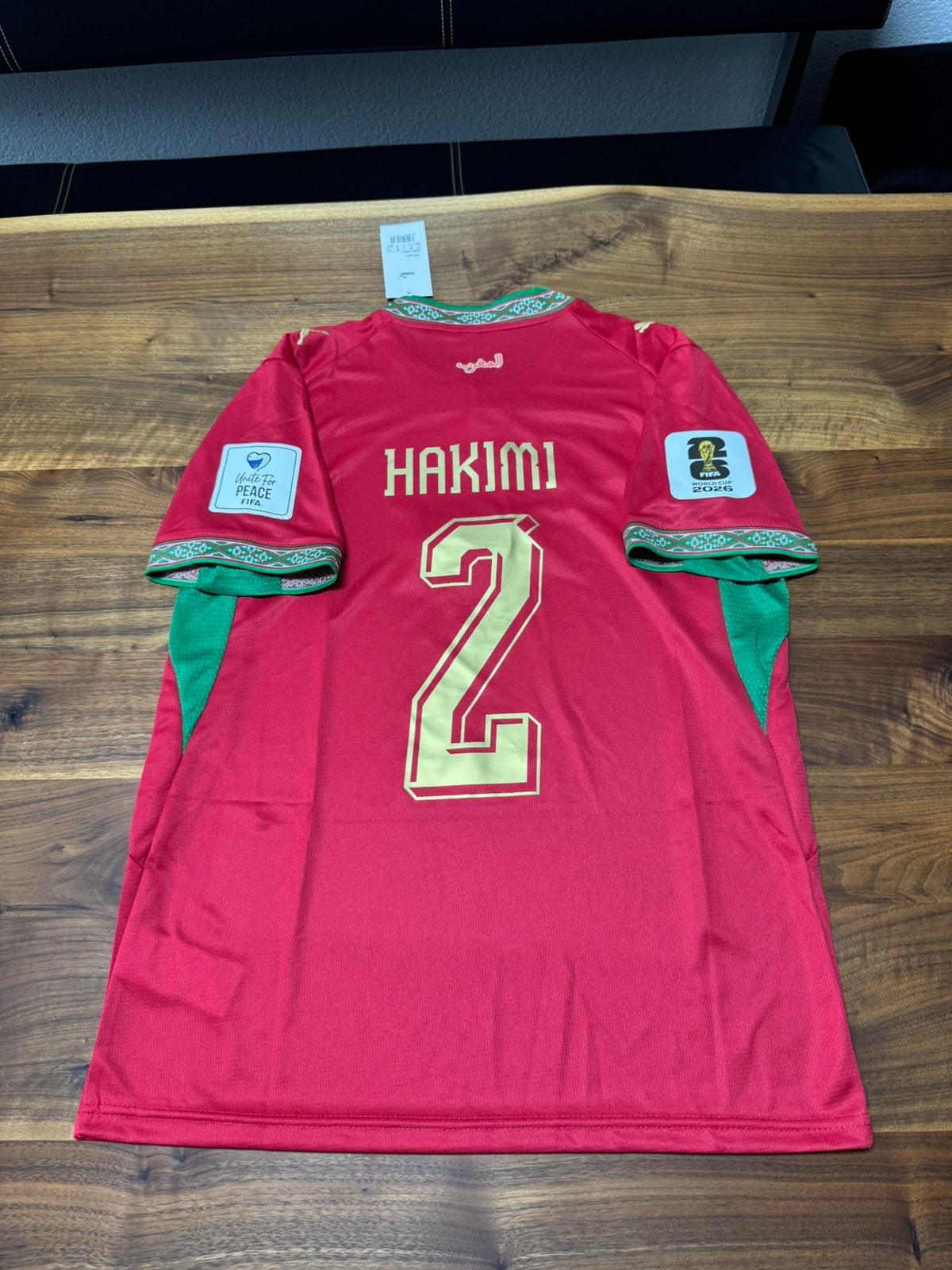 Marokko Hakimi - Thuisshirt WK 2026 - Maat M, Maat M, Ophalen of Verzenden, Zo goed als nieuw, Shirt