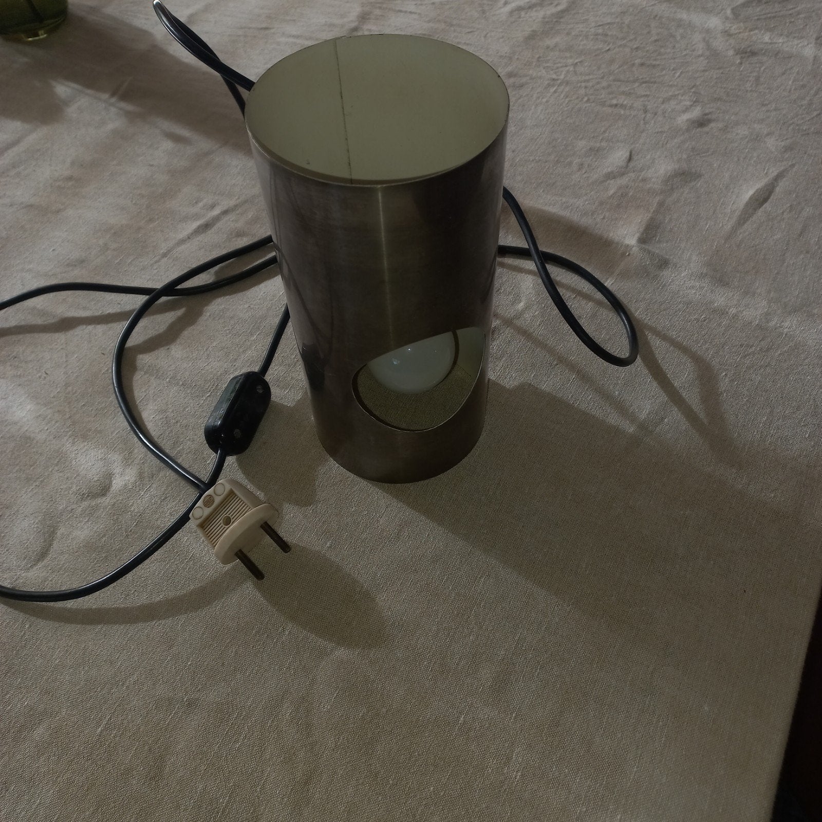 Vintage metalen tafellamp - Modern design, Antiek en Kunst, Ophalen of Verzenden
