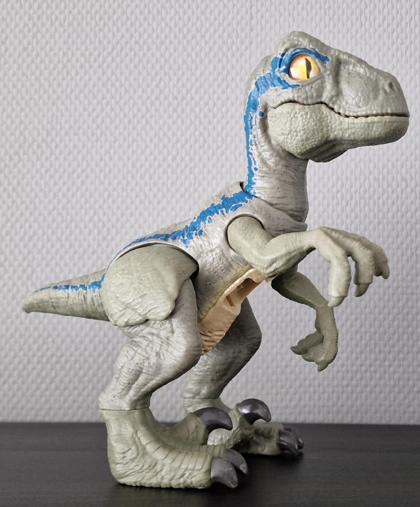 Jurassic World Primal Pal Dino Blue Velociraptor, Ophalen of Verzenden, Gebruikt