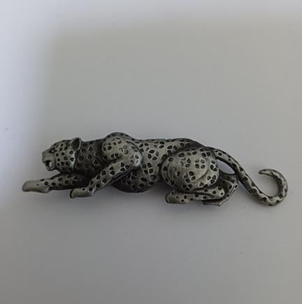 Broche luipaard grijs, Verzenden, Nieuw, Grijs, Overige materialen