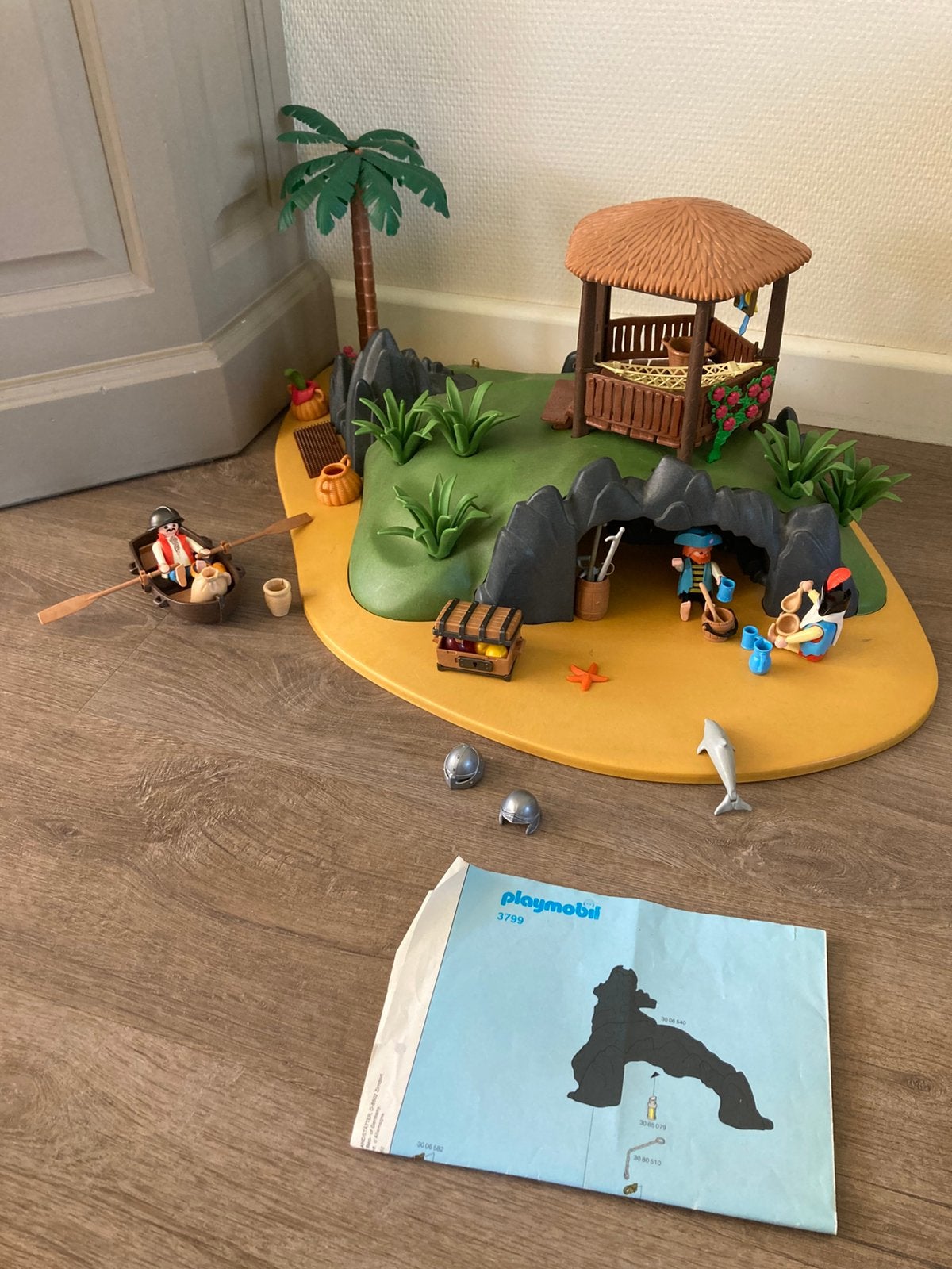 3799 playmobil piraten eiland, Gebruikt, Complete set, Ophalen of Verzenden, Kasteel/Fort