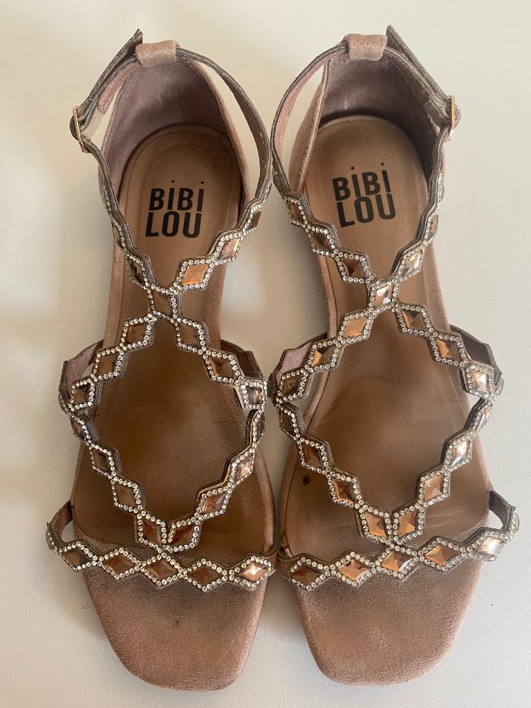 Bibi Lou sandaaltjes beige koper 37, Verzenden, Beige, Bibi Lou, Sandalen of Muiltjes