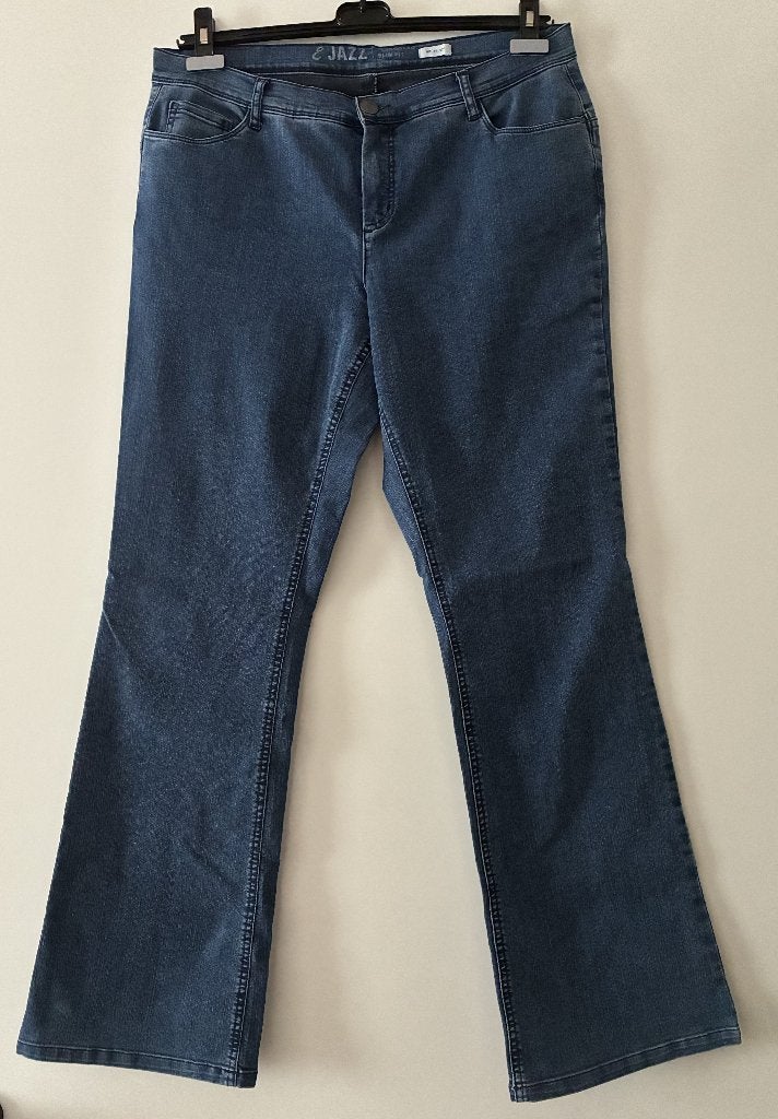 Blauw spijkerbroek JAZZ flared leg slim fit mt 44 / 32, Kleding | Dames, Blauw, Maat 42/44 (L), Ophalen of Verzenden, Zo goed als nieuw