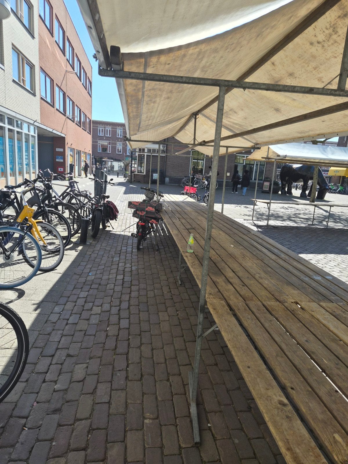 Partytent / Marktkraam frame met zeil 2stuks compleet, Ophalen of Verzenden, Zo goed als nieuw