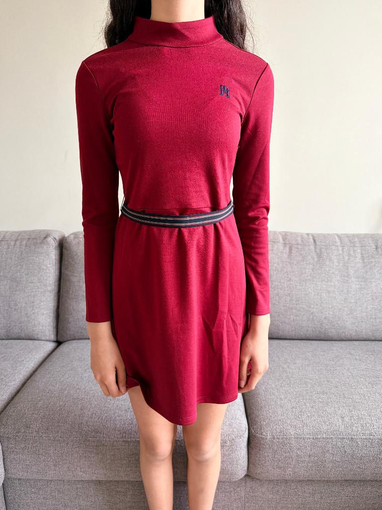 Rode Tommy Hilfiger Jurk maat 152 (12jaar), Kinderen en Baby's, Kinderkleding | Maat 152, Meisje, Ophalen of Verzenden, Jurk of Rok