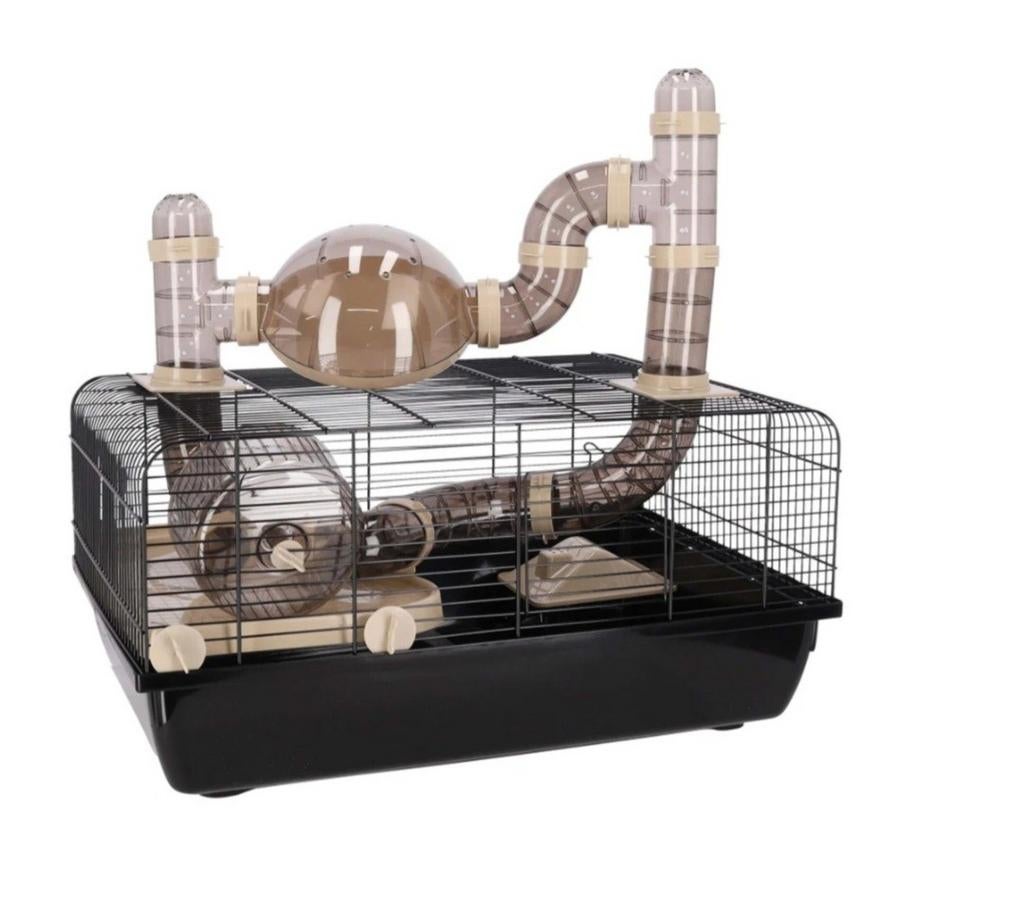 Hamsterkooi met voedingopbergbox, Dieren en Toebehoren, Ophalen of Verzenden, Minder dan 75 cm, Kooi, Minder dan 60 cm