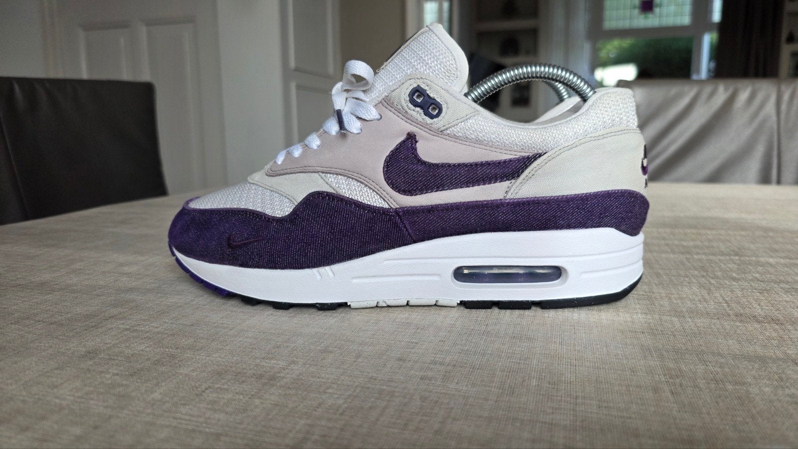 Patta x Nike Air Max 1 "Purple Denim" - Maat 43, Overige kleuren, Verzenden, Nike, Sneakers of Gympen