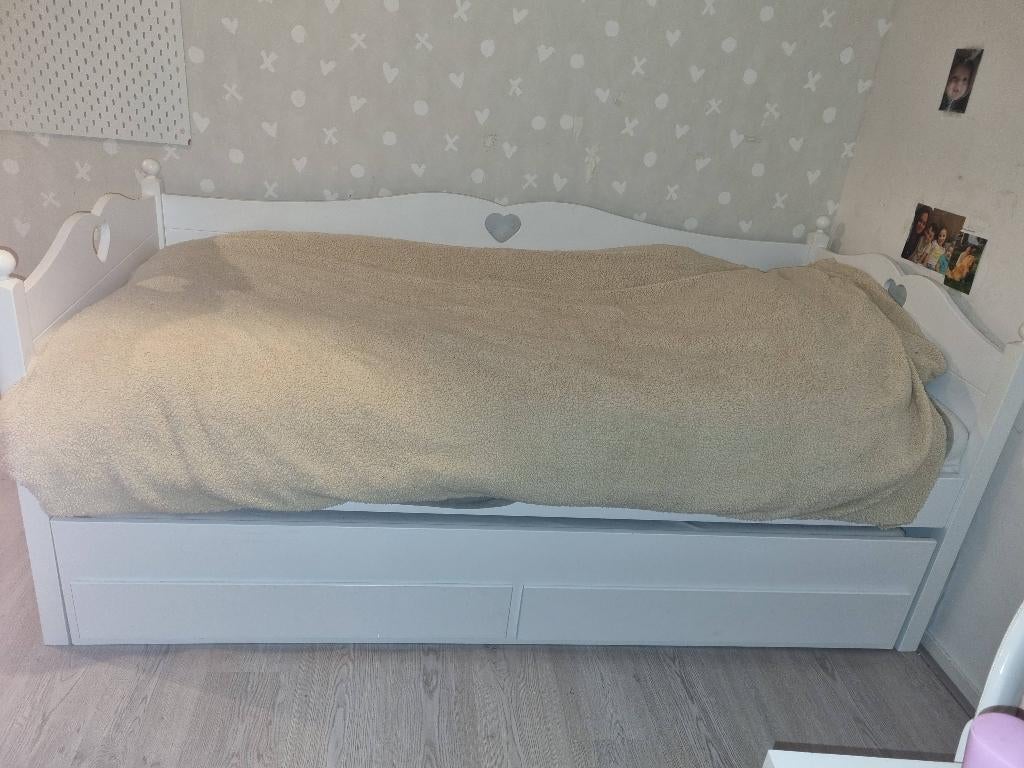 Mooi en netjes 1 persoons emma bedbank, Ophalen, Gebruikt, 90 cm, Eenpersoons
