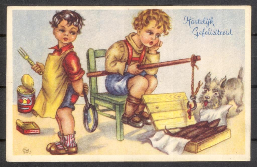 Kinderen - Hartelijk Gefeliciteerd, Verzamelen, Verzenden, 1960 tot 1980, Ongelopen, Kinderen