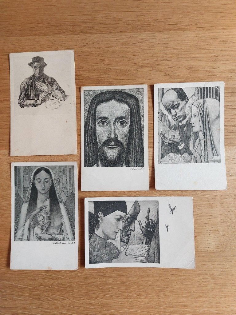Jan Toorop ansichtkaarten, 5 stuks, Verzamelen, Gebruikt, Ophalen of Verzenden, Voor 1940, Prent
