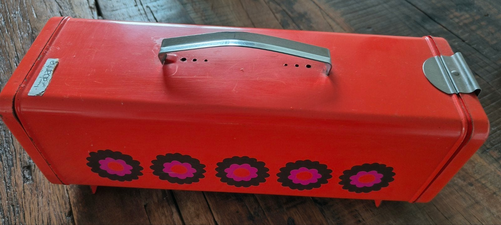 Vintage Brabantia koekblik met bloemmotief, Ophalen of Verzenden
