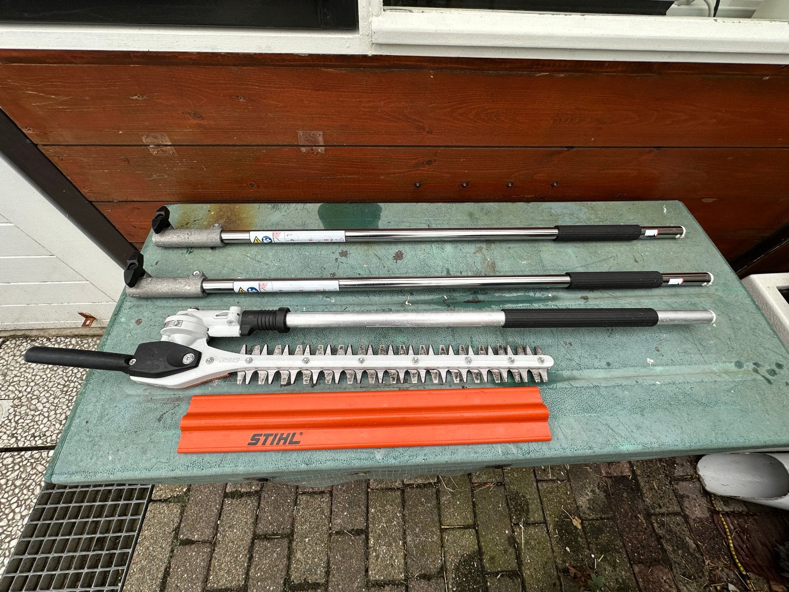 Stihl 145  km stihl combi  heggenschaar  op steel, Ophalen, Zo goed als nieuw