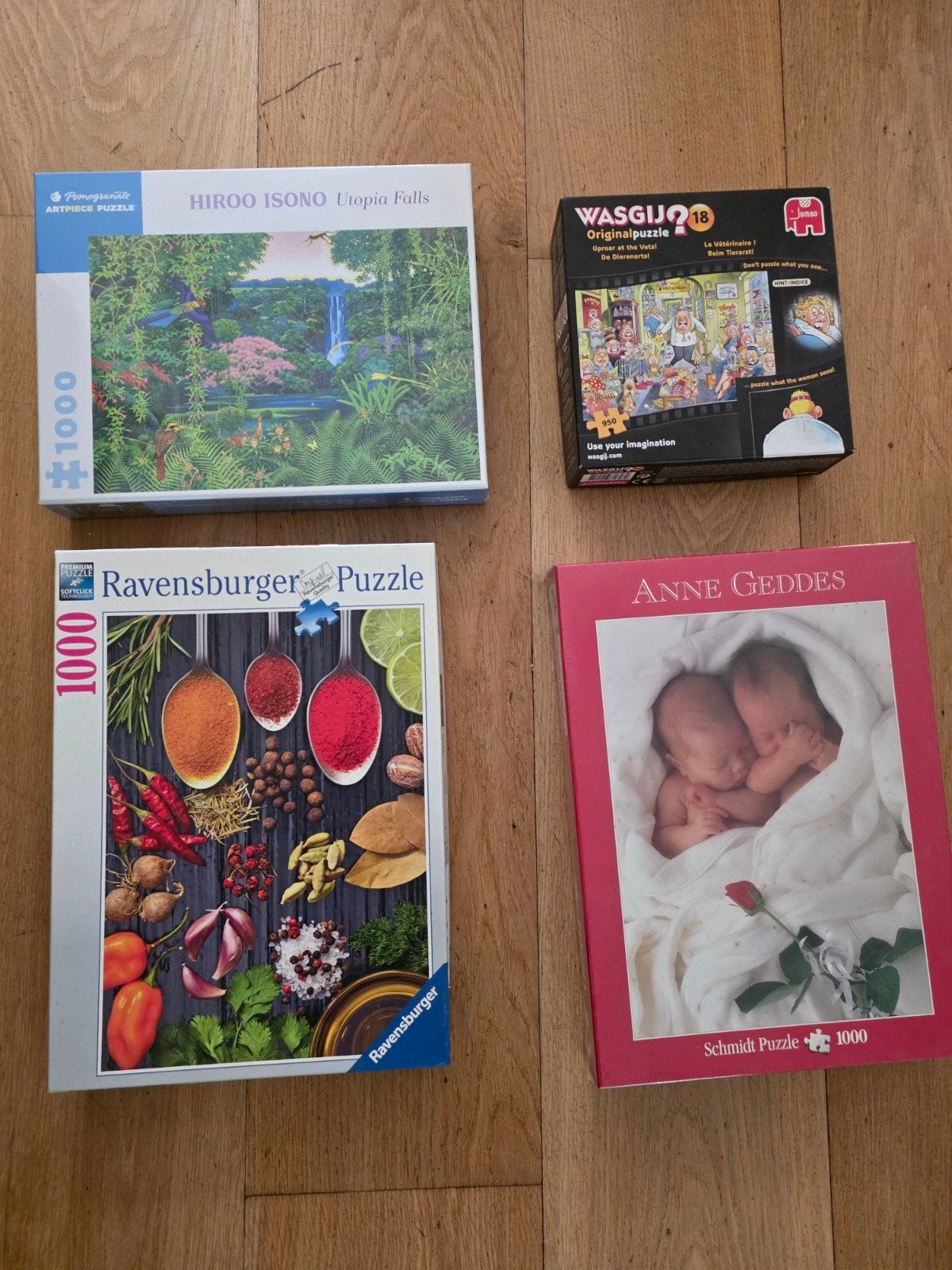 Diverse legpuzzels: Wasgij, Ravensburger, Anne Geddes, Ophalen, Zo goed als nieuw