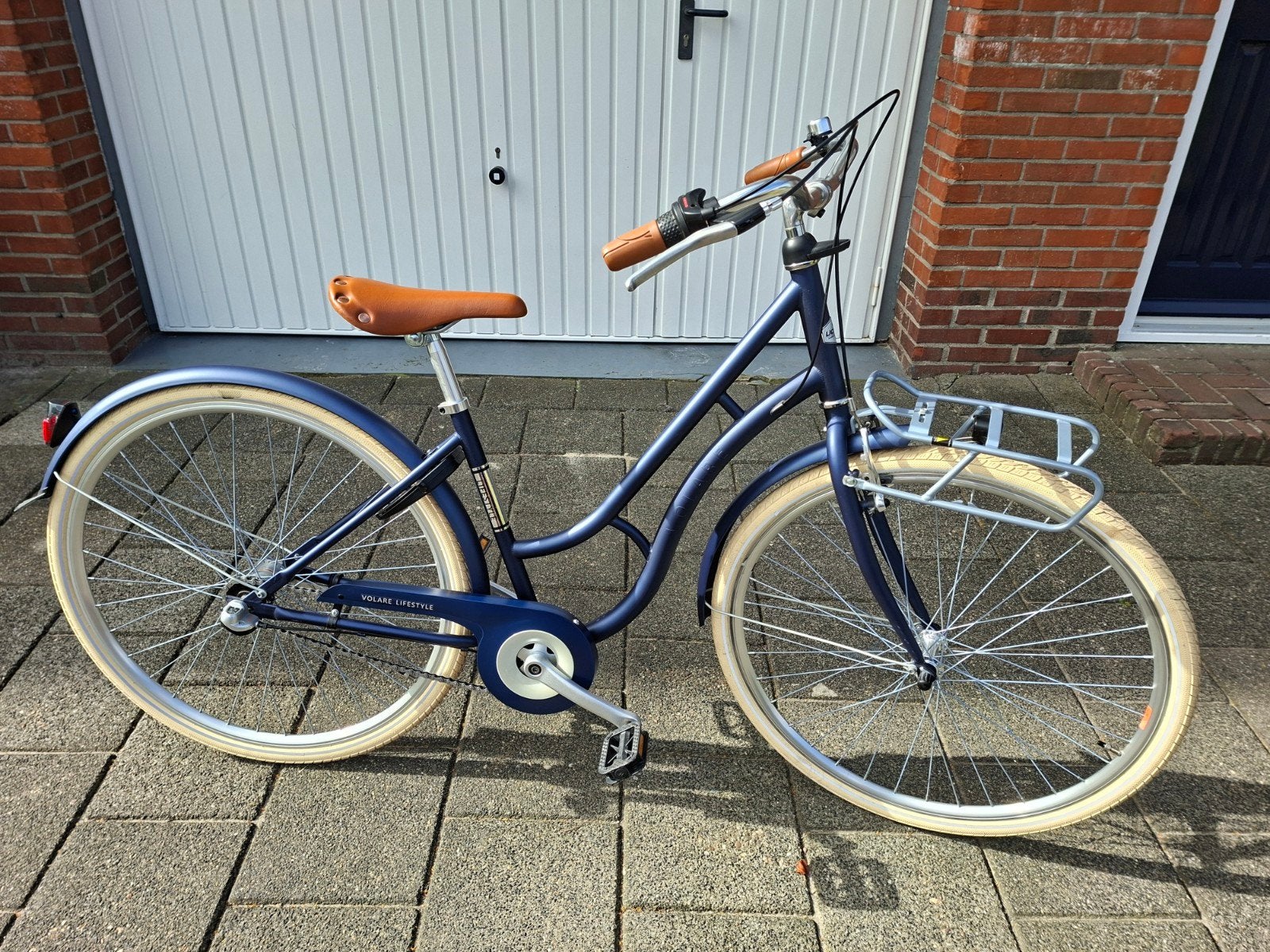Volare Lifestyle Jeans Damesfiets - Blauw, 3 versnellingen, Ophalen
