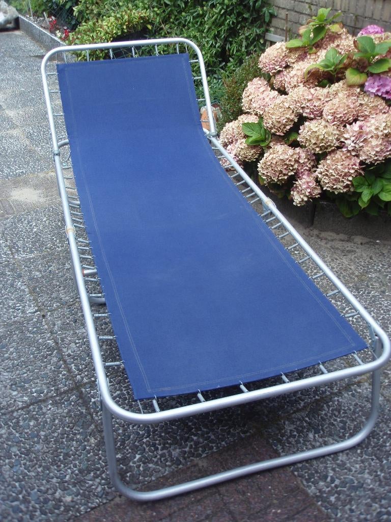 Ligstoel -/tuinbed met div. standen, Tuin en Terras, Ligbedden, Ophalen, Zo goed als nieuw, Aluminium, Verstelbaar