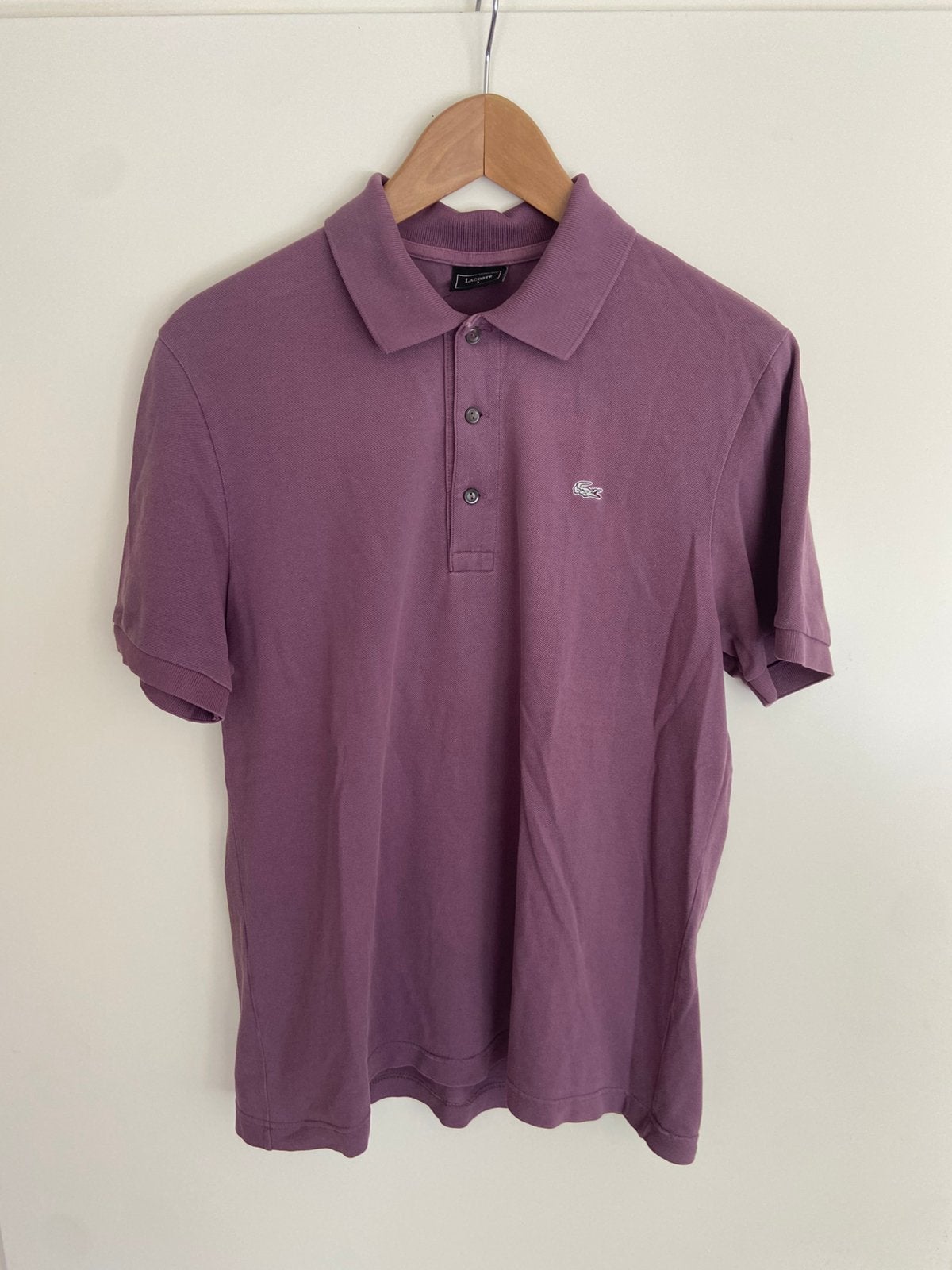 Lacoste Polo Shirt Maat L, Ophalen of Verzenden, Gedragen, Maat 52/54 (L), Paars