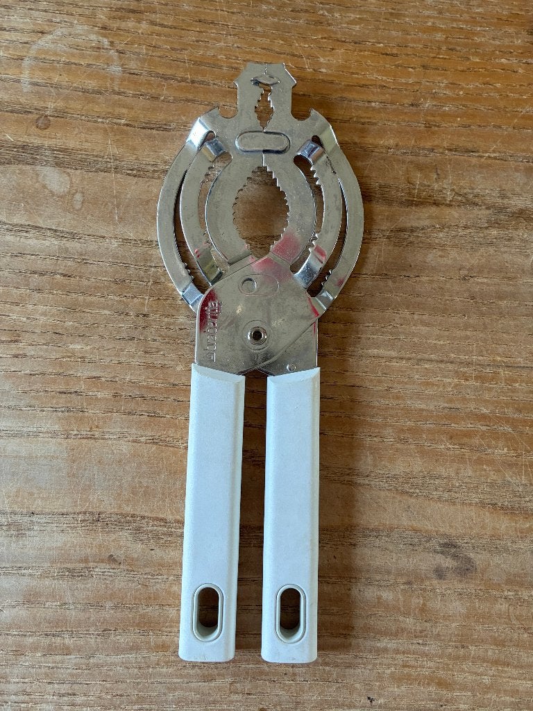 Brabantia allesopener potopener universele opener wit, Overige typen, Ophalen of Verzenden, Zo goed als nieuw, Metaal