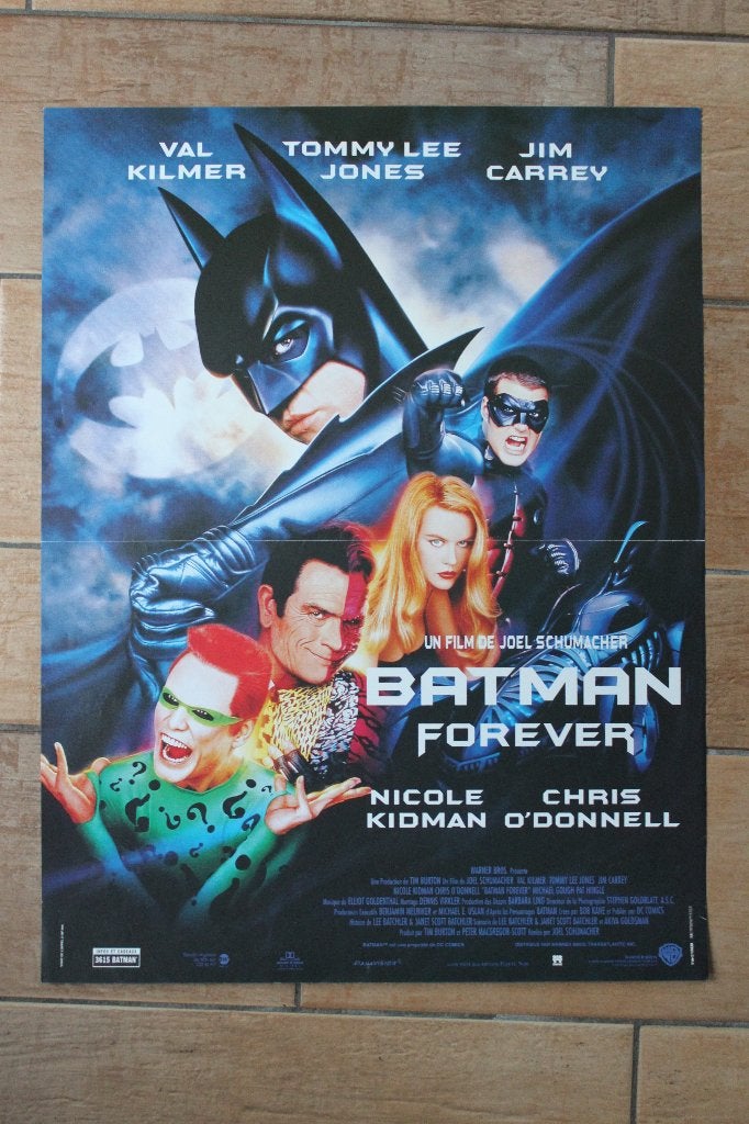 filmaffiche Batman Forever 1995 filmposter, Verzamelen, Rechthoekig Staand, Ophalen of Verzenden, Zo goed als nieuw, A1 t/m A3