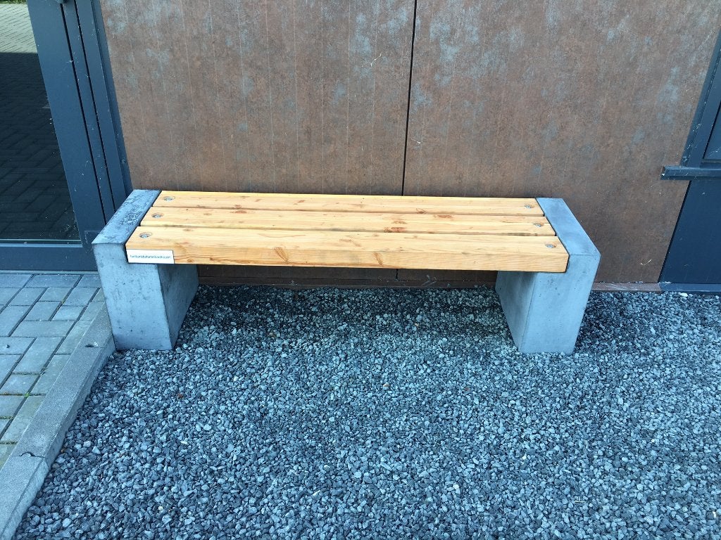 Tuinbank, tuinbank beton en geschaafd douglas hout, tuinbank, Verzenden, Nieuw, Hout