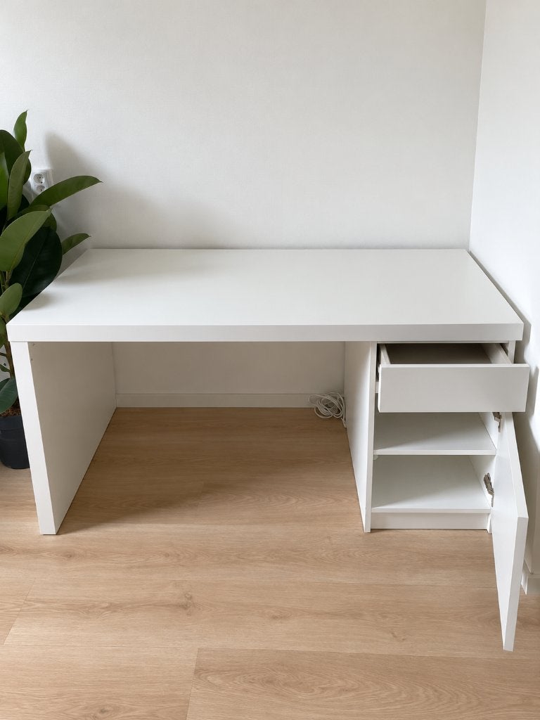 Desk with Drawer & Storage Cabinet, Ophalen, Zo goed als nieuw