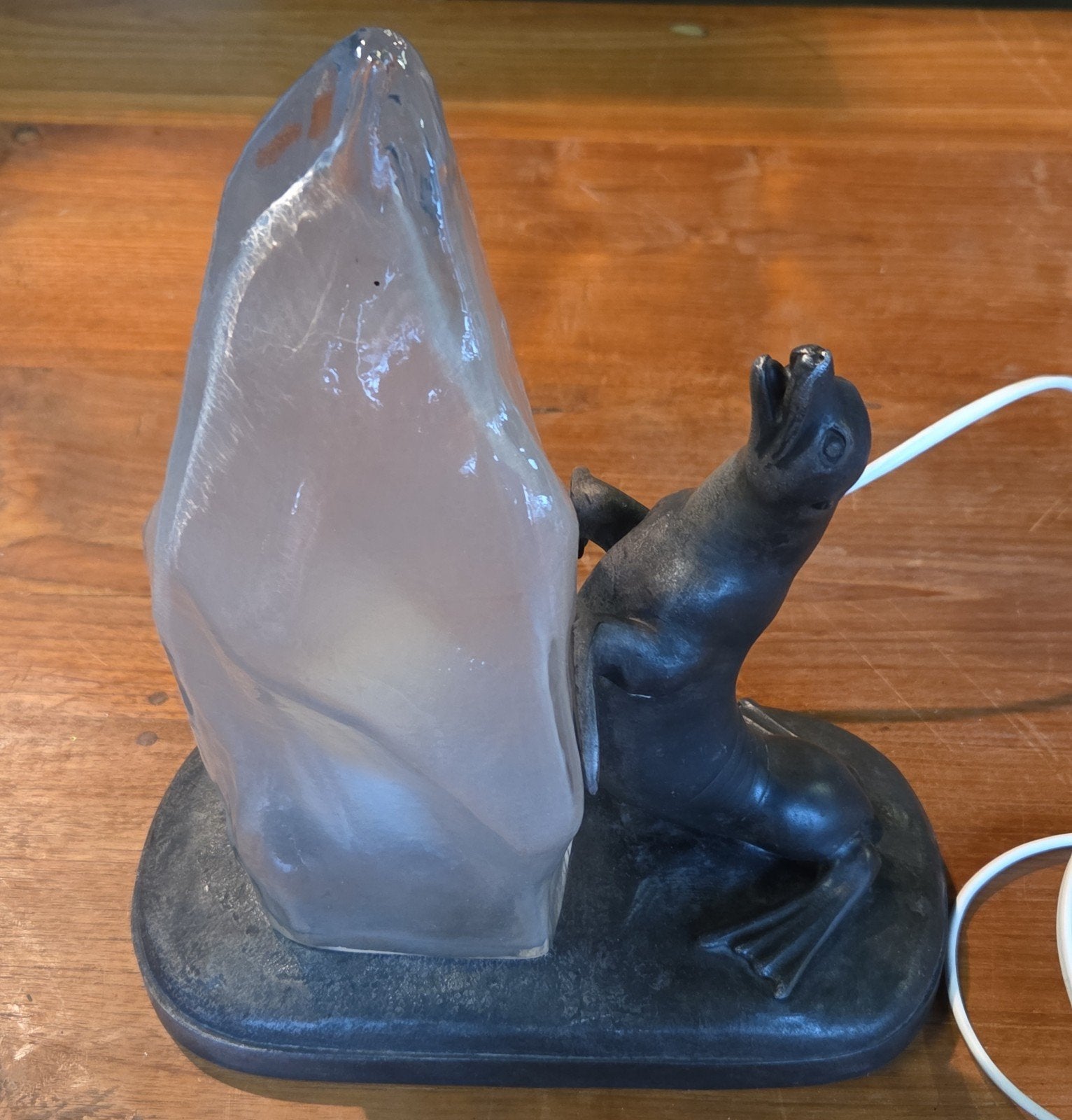Art Deco Seal & Iceberg Lamp zeehond ijsberg lamp, Antiek en Kunst, Ophalen of Verzenden