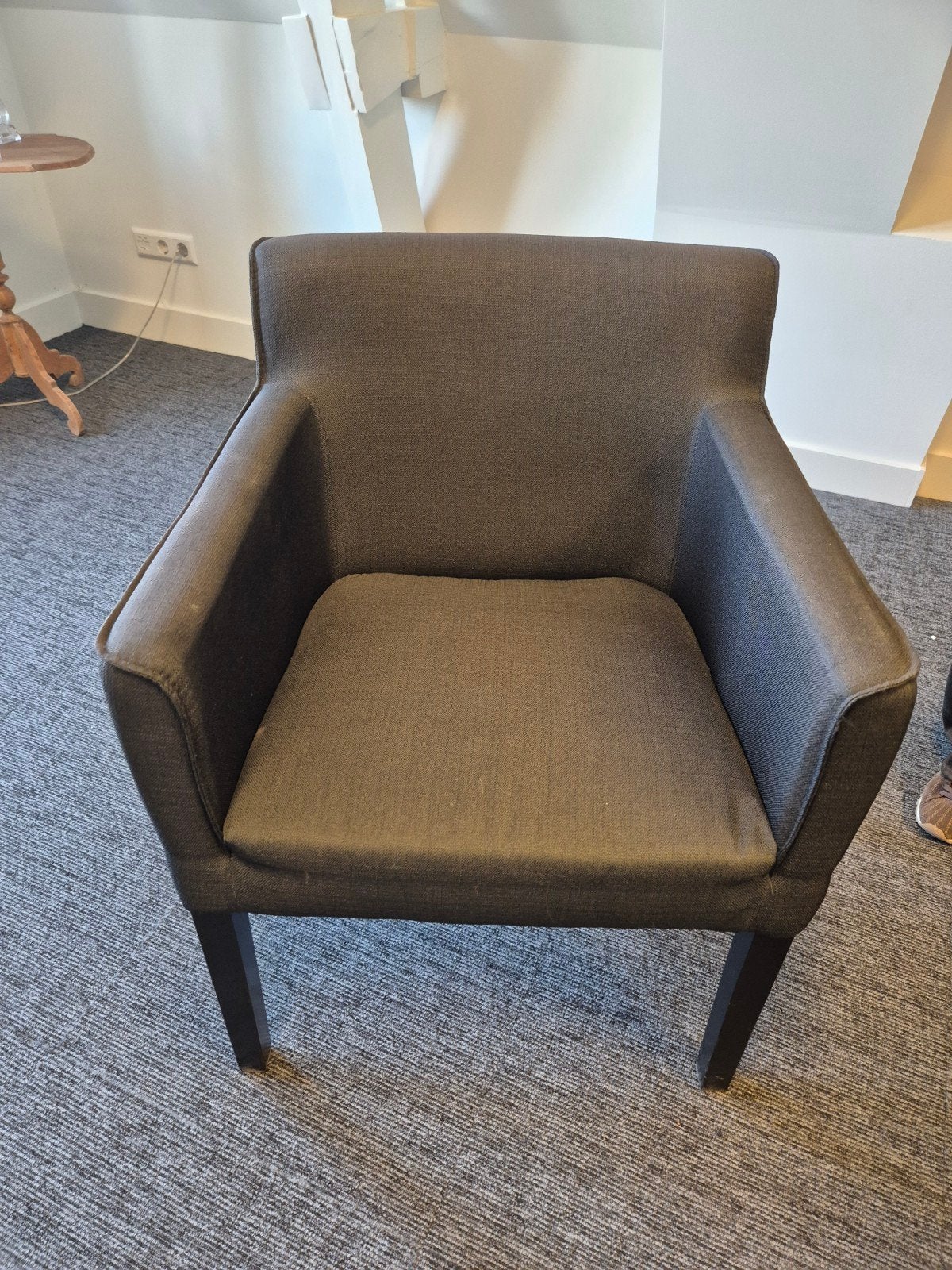 6 RB Collection fauteuils- zwarte stoffen stoel, Ophalen, Gebruikt, Zwart, Eén