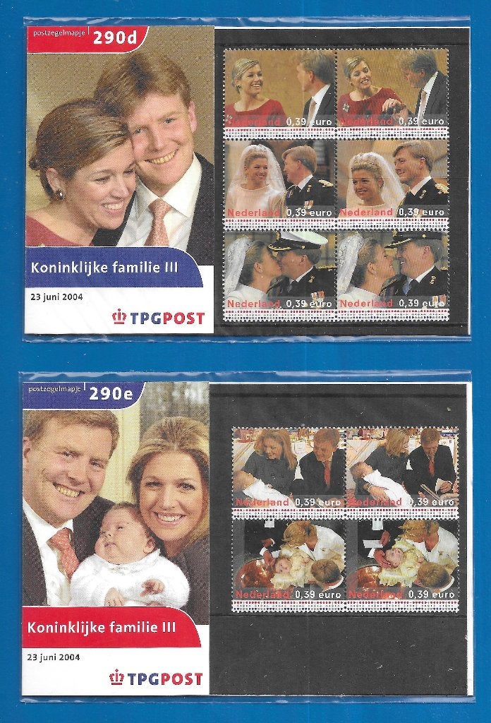 Postzegelmapje 290 D & E - Koninklijke familie III 2004, Postzegels en Munten, Postzegels | Nederland, Verzenden, Na 1940, Postfris
