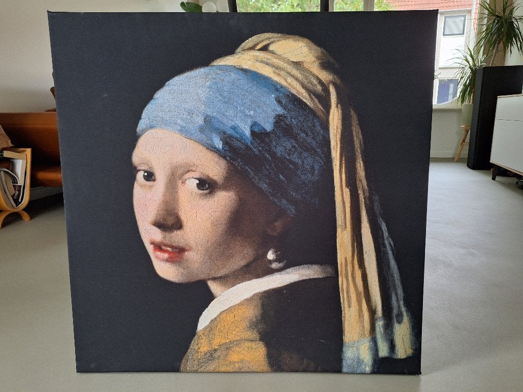 Doek schilderij geluiddempend Vermeer Meisje met de Parel, Huis en Inrichting, Woonaccessoires | Schilderijen, Tekeningen en Foto's