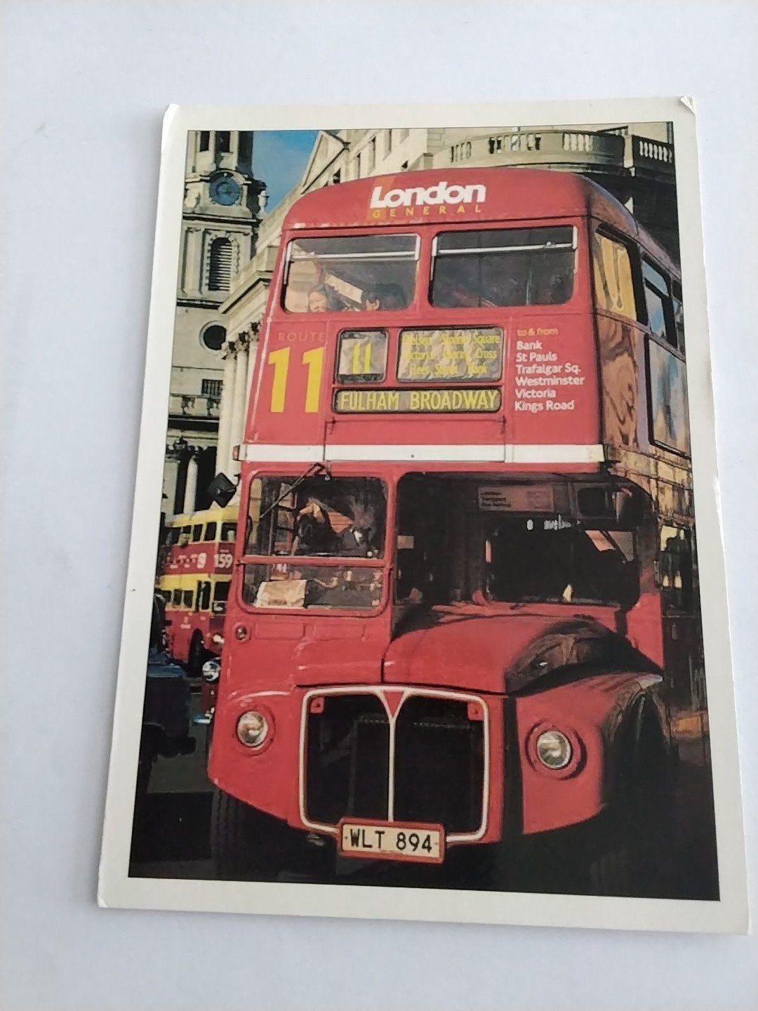 Vintage Ansichtkaart Londen Dubbeldekker Bus, Ophalen of Verzenden