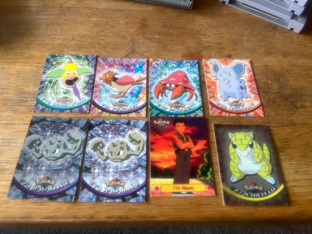Pokémon kaarten: Bouffalor, Piafabel, Parasect, Nidoran, Rac, Ophalen of Verzenden, Gebruikt, Meerdere kaarten, Foil