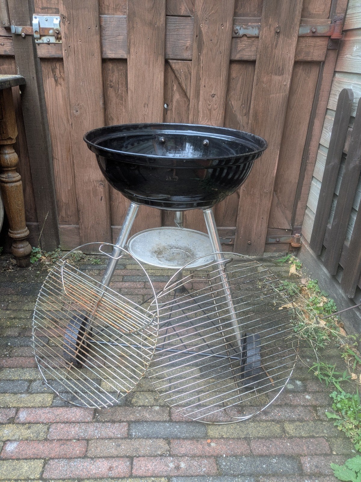 Weber barbecue 47 cm met deksel, starter en afdekhoes, Ophalen, Gebruikt, Weber
